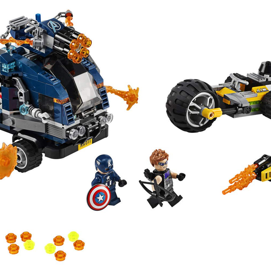 LEGO Marvel Avengers Truck Take-Down 76143 Captain America and Hawkeye Superhero Action, Cool Minifigures and Vehicles (477 Pieces)