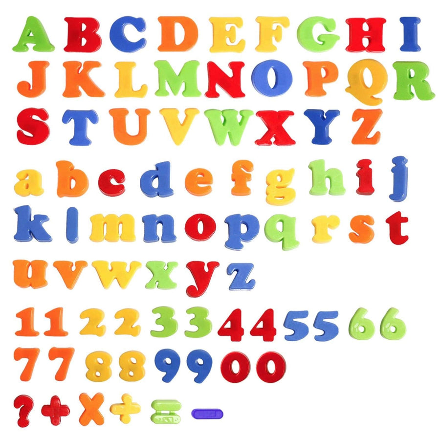 JCREN Magnetic Letters Magnets Alphabet and Numbers Toy ABC 123 Fridge Plastic Toy Set Educational Magnetic Preschool Learning Spelling Counting Uppercase Lowercase Math Symbols for Kids 3 4 5 Years
