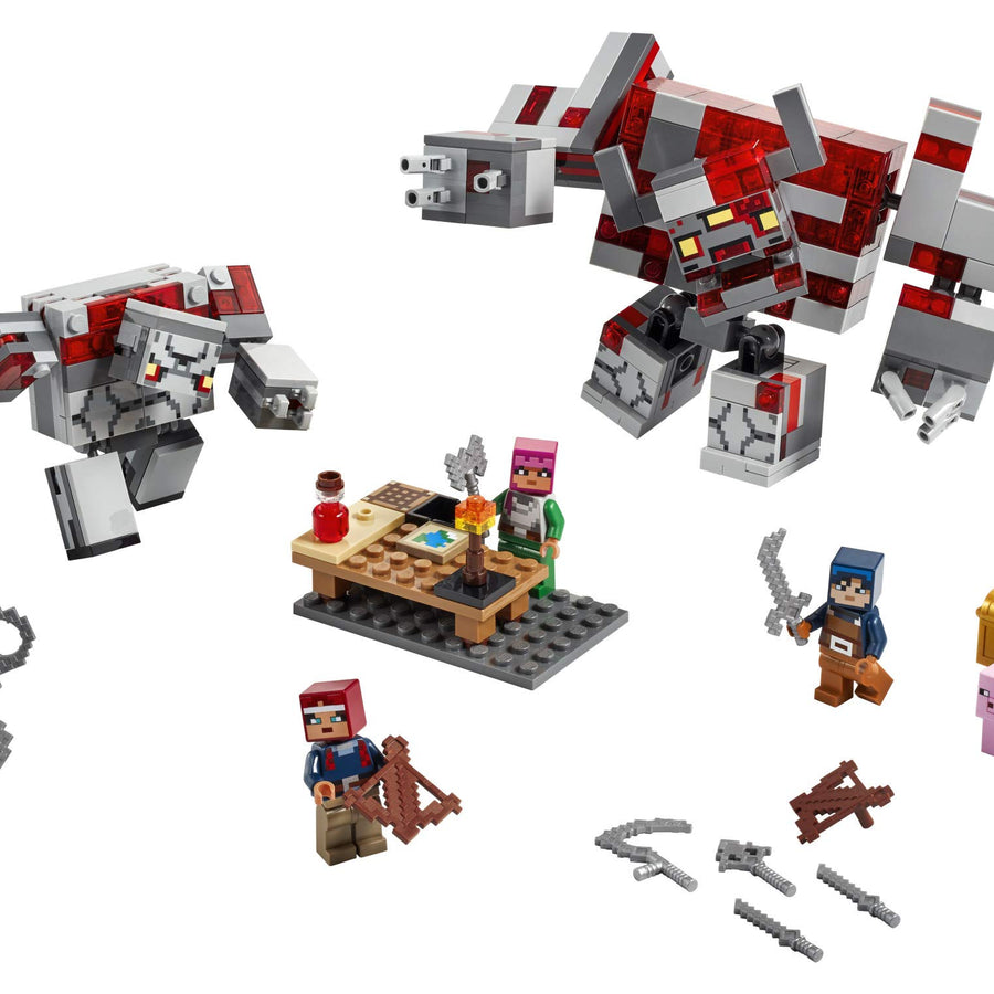 LEGO Minecraft The Redstone Battle 21163 Cool Minecraft Set for Kids Aged 8 and Up, Great Birthday Gift for Minecraft Players and Fans of Monsters, Dungeons and Battle Action (504 Pieces)