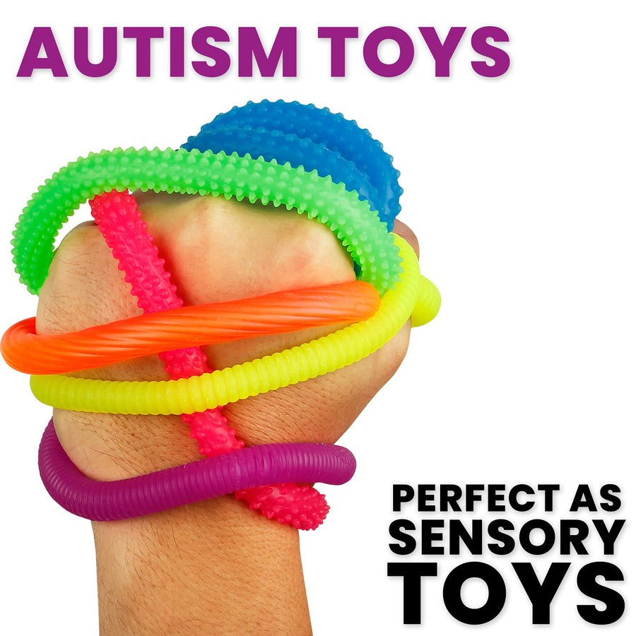 Fidget Toys and Textured Sensory Toys by BUNMO - Textured Stretchy Strings Fidget Toy. Bumpy Fidget Toys for Adults and Kids Make Perfect Anxiety Toys, Autism Sensory Toys, and Stress Toys.