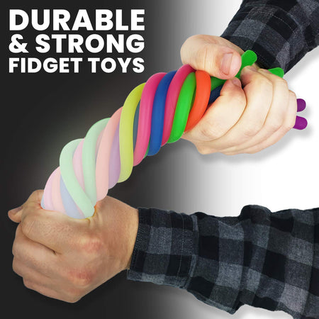 Stretchy Calming Noodle Autism Toys - Glow in The Dark for Sensory Fun. Ideal Stocking Stuffers & Stocking Stuffers for Teens.
