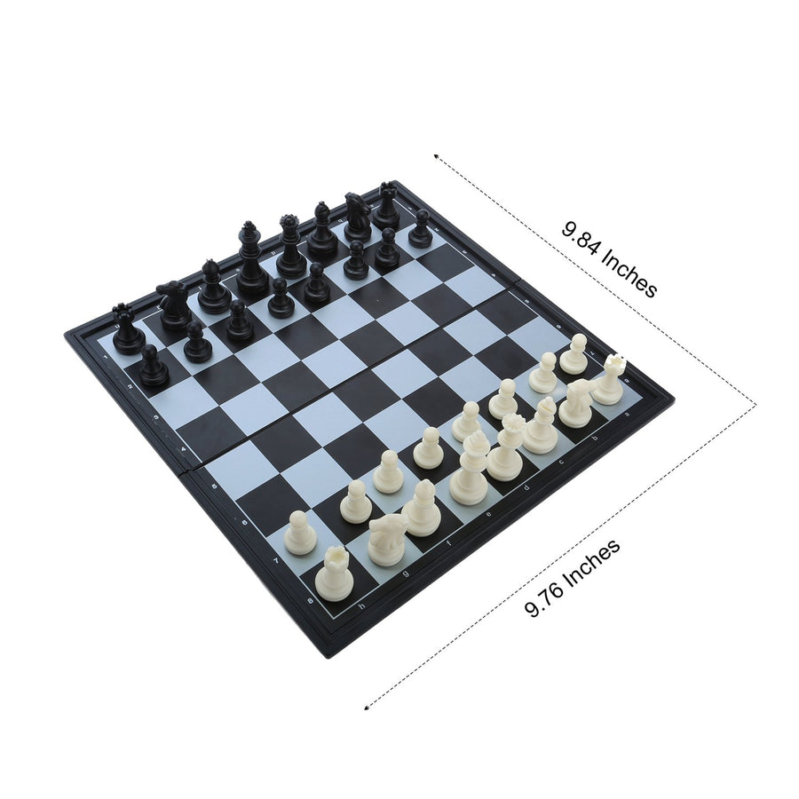 QuadPro Magnetic Travel Chess Set with Folding Chess Board Educational Toys for Kids and Adults