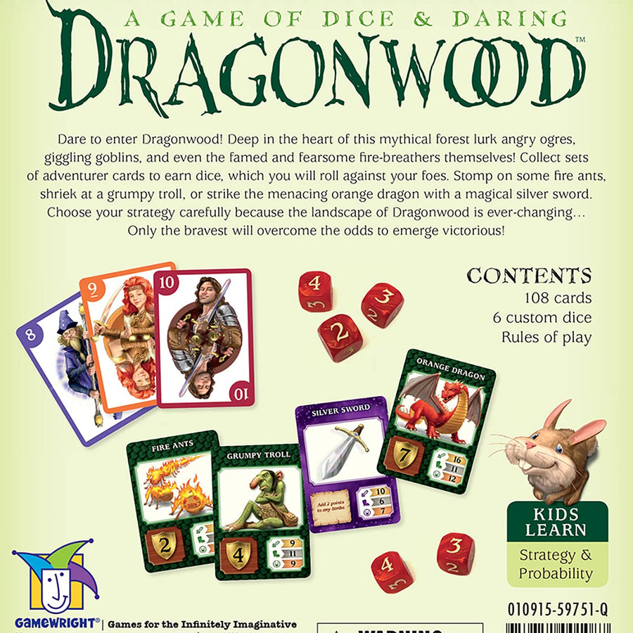 Gamewright Dragonwood A Game of Dice & Daring Board Game Multi-colored, 5"