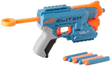 NERF Elite 2.0 Volt SD-1 Blaster -- 6 Official Darts, Light Beam Targeting, 2-Dart Storage, 2 Tactical Rails to Customize for Battle