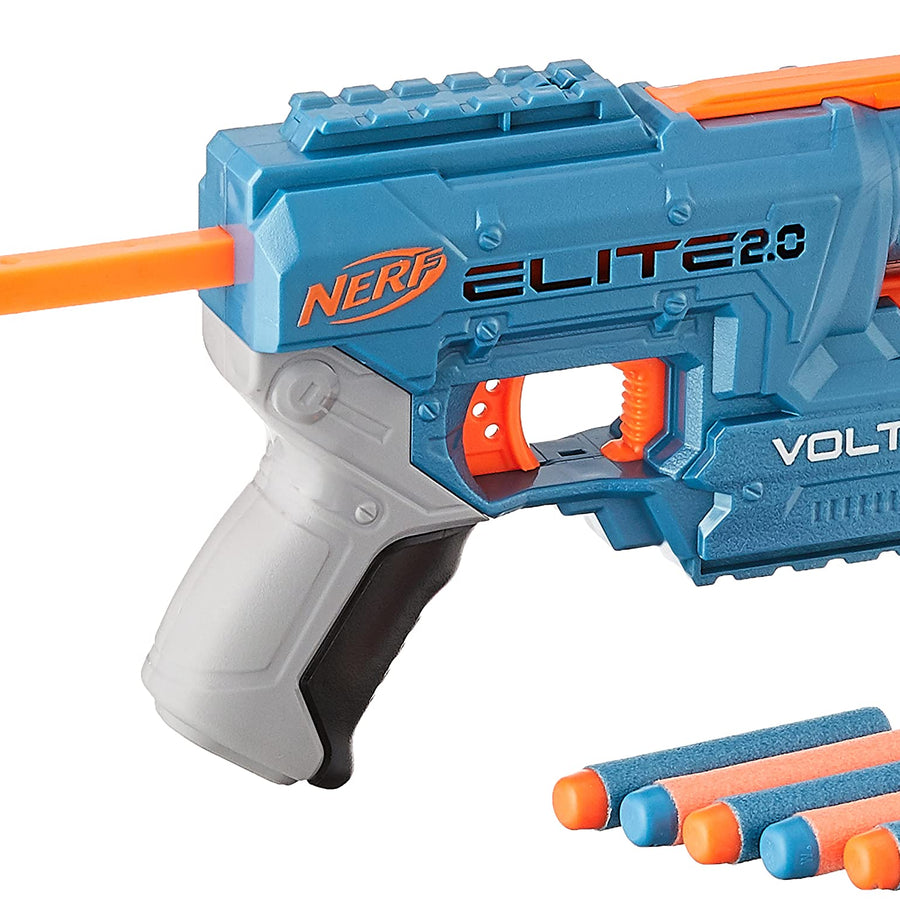 NERF Elite 2.0 Volt SD-1 Blaster -- 6 Official Darts, Light Beam Targeting, 2-Dart Storage, 2 Tactical Rails to Customize for Battle