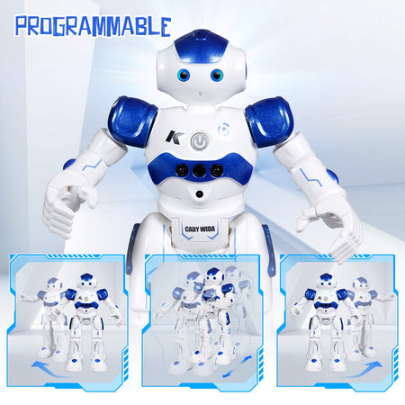 SGILE RC Robot Toy, Gesture Sensing Remote Control Robot for Kid 3-8 Year Birthday Gift Present, Blue