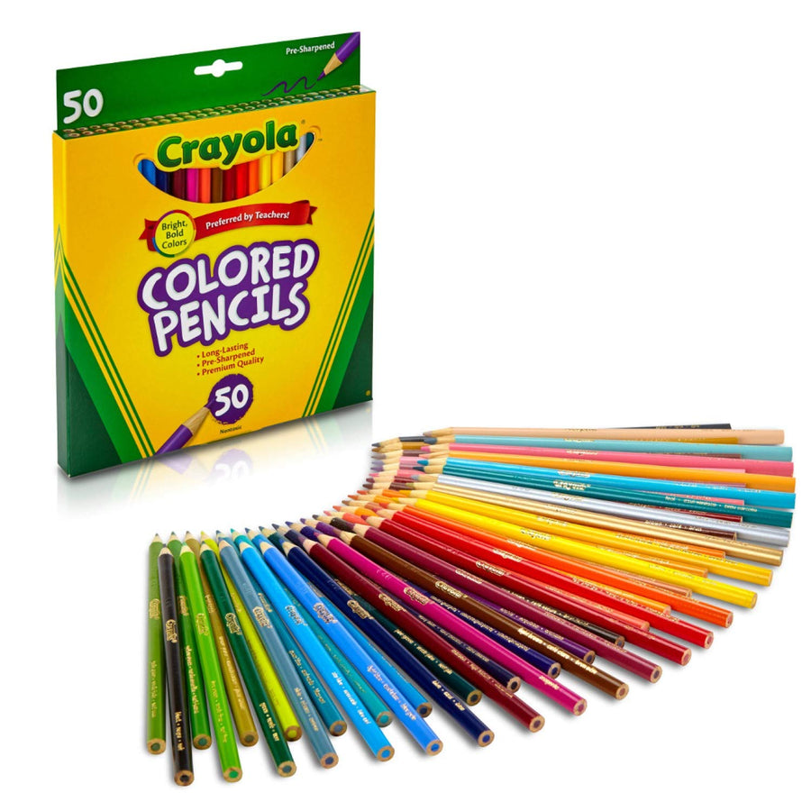 Crayola Colored Pencils, Assorted Colors, 50 Count, Gift
