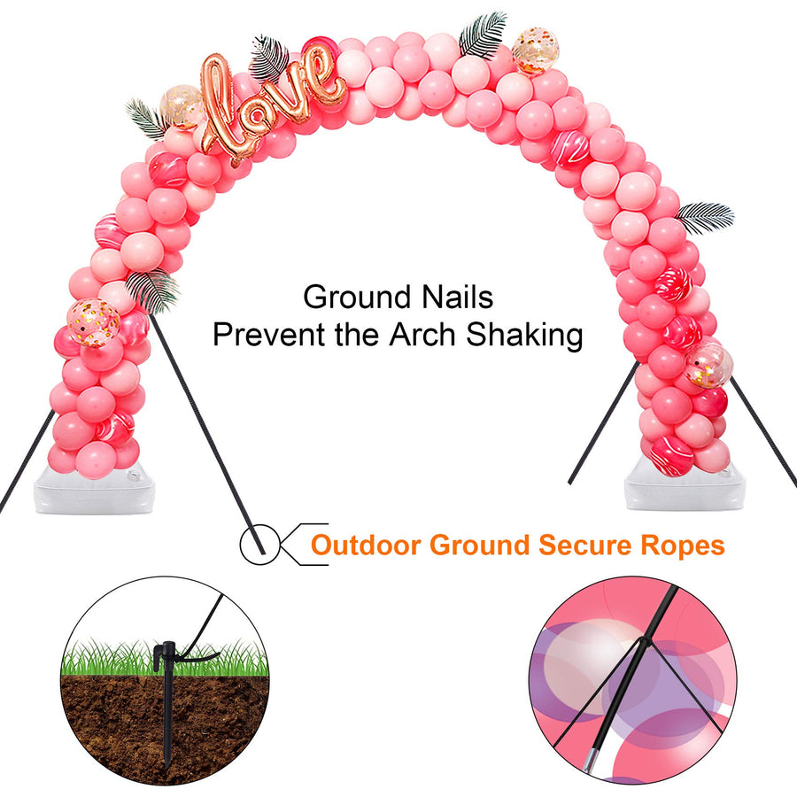 Chamvis Balloon Arch Kit,9FT Tall & 10Ft Wide Adjustable Balloon Arch Stand with Water Fillable Base,50Pcs Balloon Clips,Balloon Pump Knotter Dot Glue-For Wedding Baby Shower Birthday Party Supplies Decorations