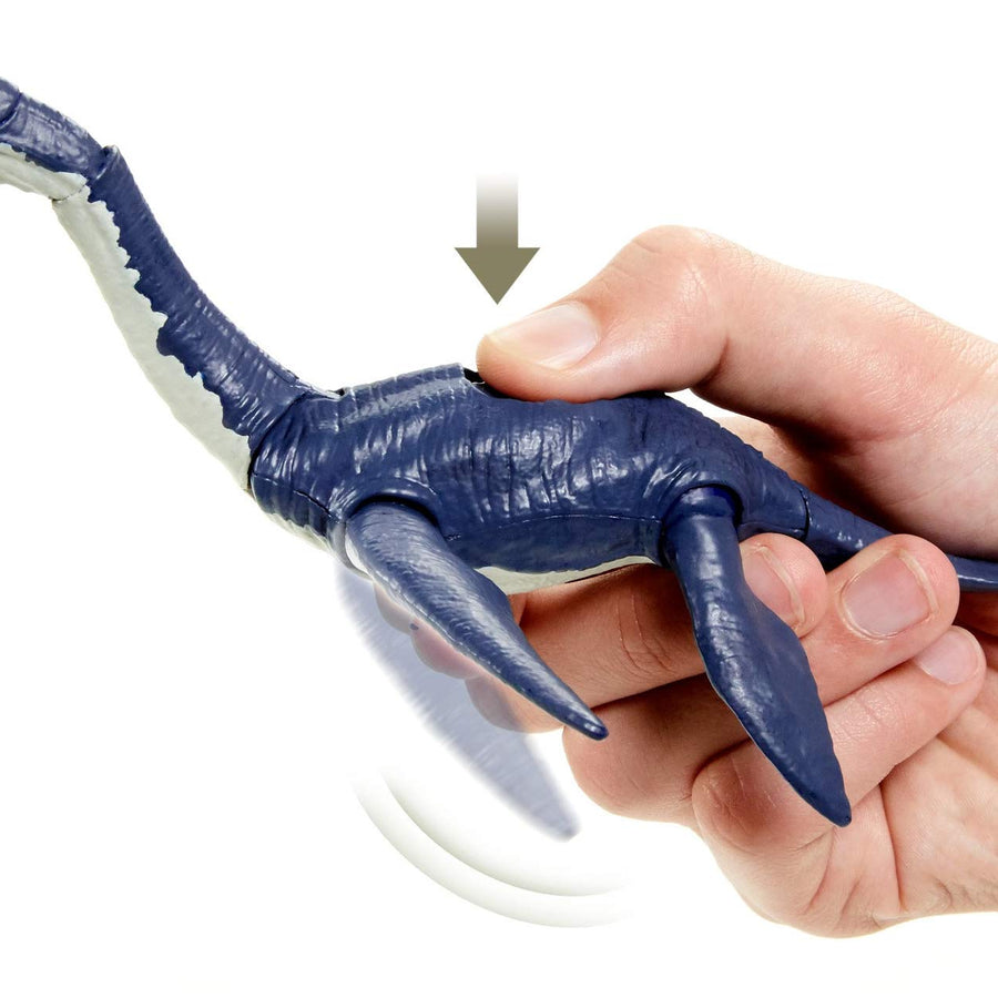 Jurassic World Plesiosaurus Savage Strike Dinosaur Action Figure, Smaller Size, Attack Move Iconic to Species, Movable Arms & Legs, Great Gift for Ages 4 Years Old & Up