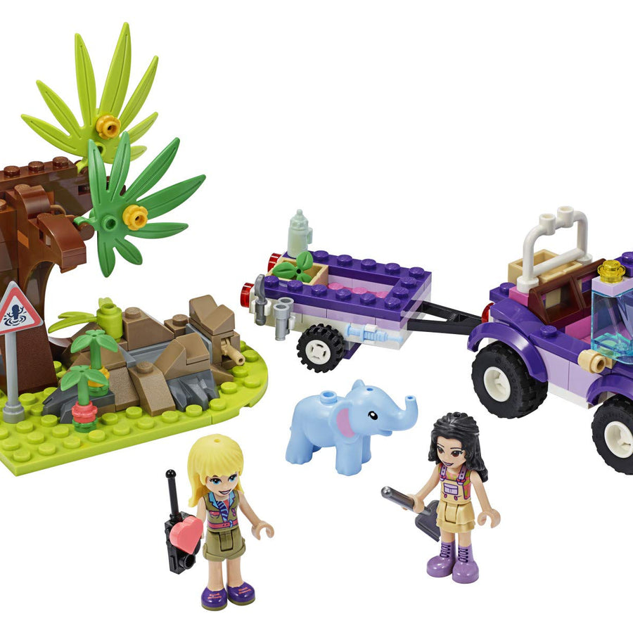 LEGO Friends Baby Elephant Jungle Rescue 41421 Adventure Building Kit; Animal Rescue Playset That Comes with a Toy Truck and Trailer, Plus Friends Emma and Stephanie (203 Pieces)