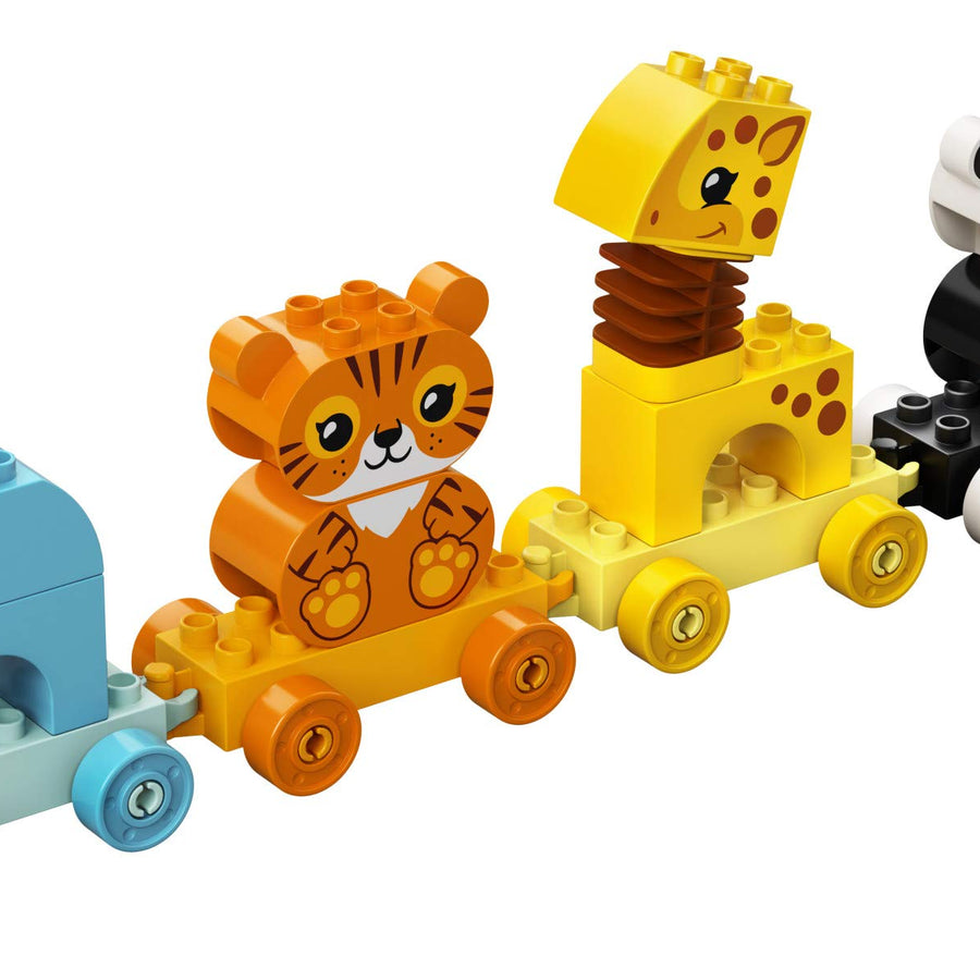 LEGO DUPLO My First Animal Train 10955 Pull-Along Toddlers’ Animal Toy with an Elephant, Tiger, Giraffe and Panda, New 2021 (15 Pieces)