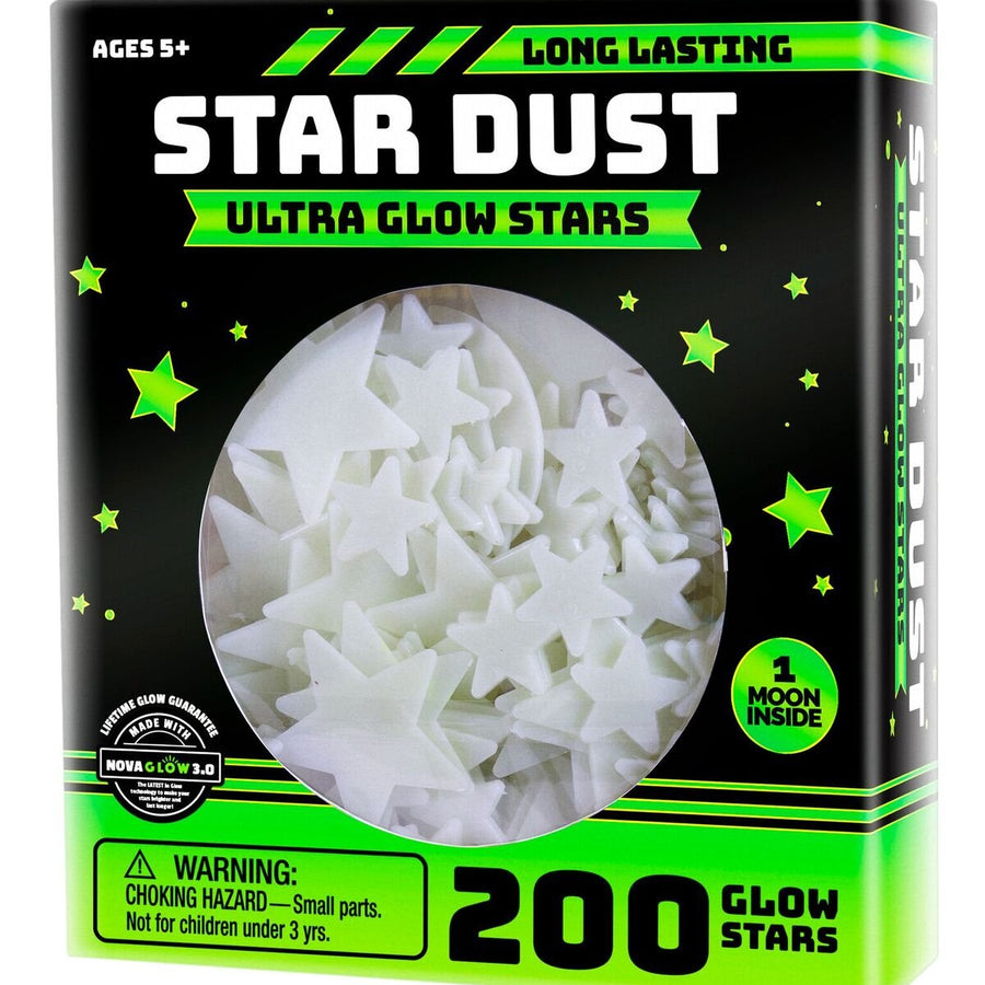 Ultra Brighter Glow in the Dark Stars; Special Deal 200 Count w/ Bonus Moon, Amazing for Children and Toddler Decorations Wall Stickers for Boys! FREE Constellation Guide