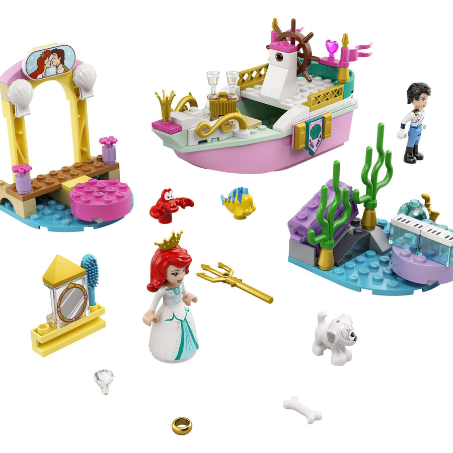 LEGO Disney Ariel’s Celebration Boat 43191; Creative Building Kit That Makes a Fun Gift for Kids, New 2021 (114 Pieces)