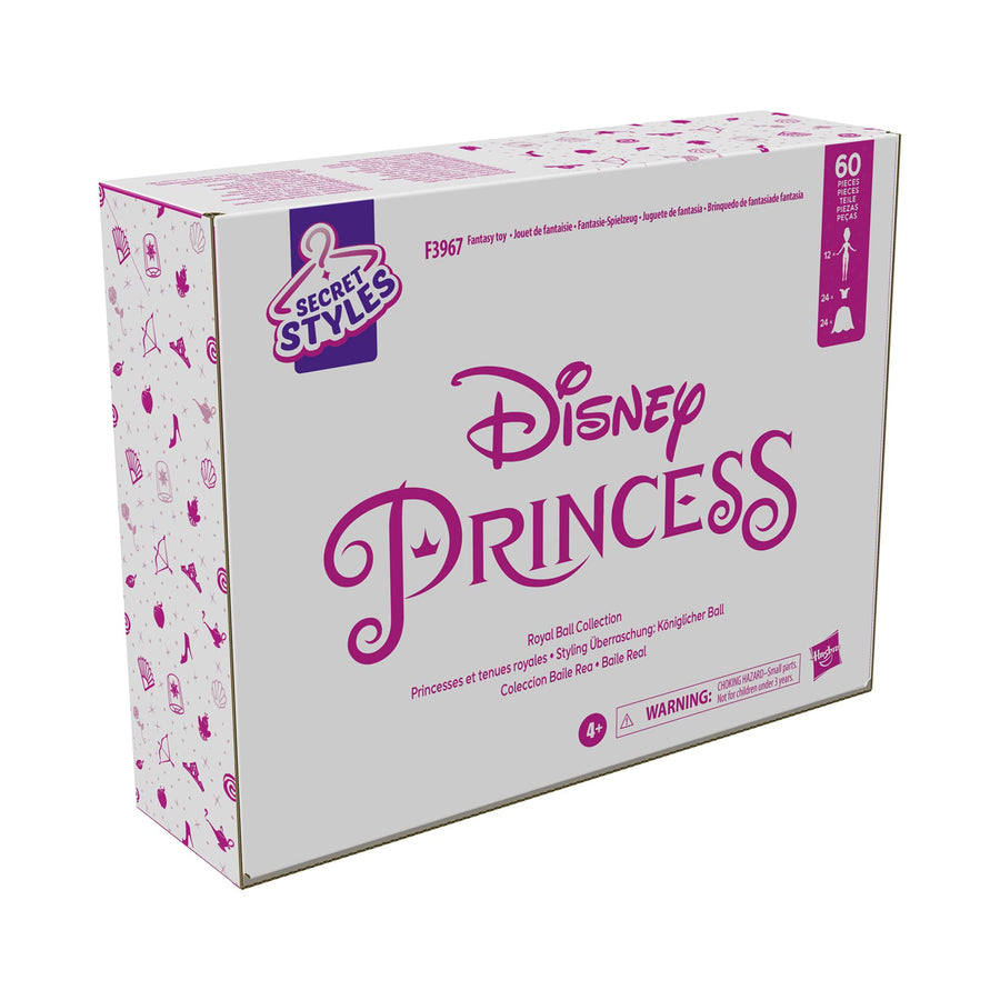 Disney Princess Secret Styles Royal Ball Collection, 12 Small Dolls with Dresses, Toy for Girls Ages 4 Years and Up