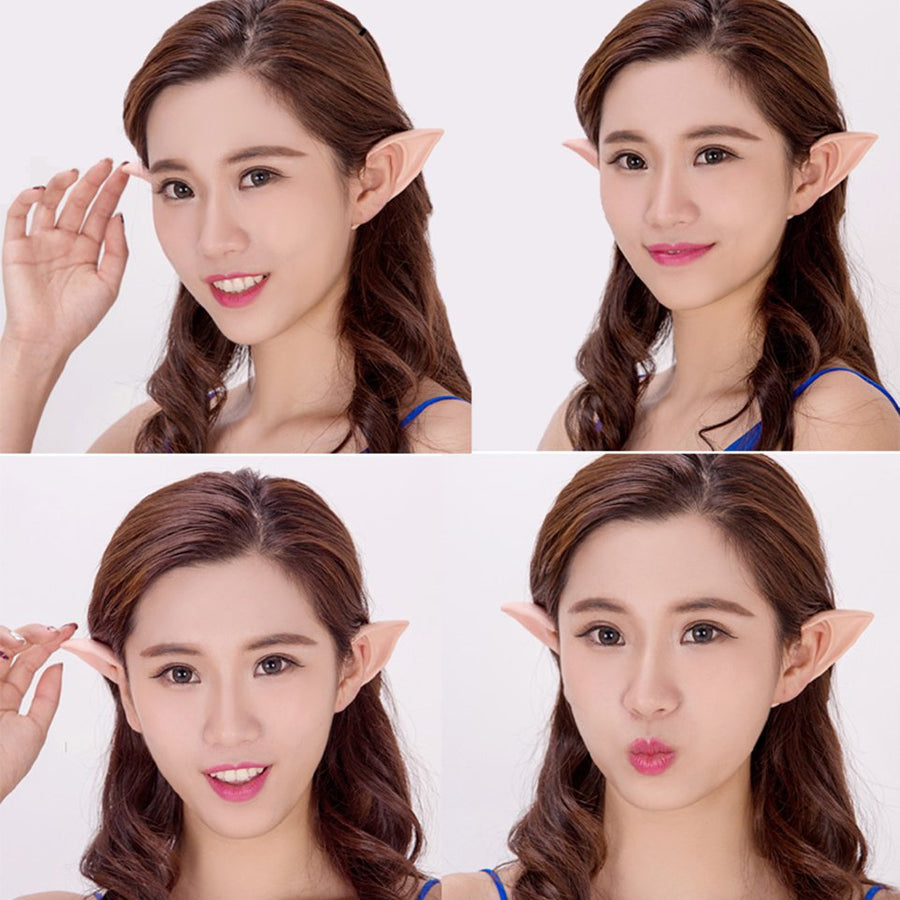 COOLJOY 1 Pair Cosplay Fairy Pixie Elf Ears Accessories Halloween Party Anime Party Costume (Light Complexion)
