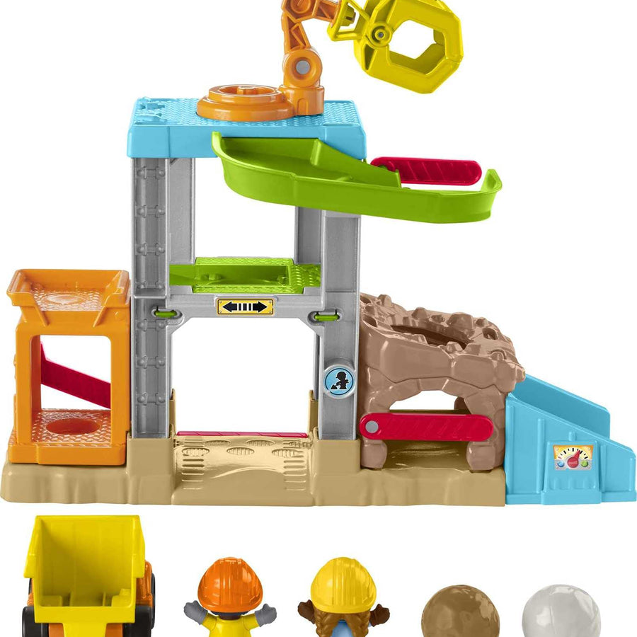 Fisher-Price Little People Load Up ‘n Learn Construction Site, Musical playset with Dump Truck for Toddlers and Preschool Kids Ages 1 ½ to 5 Years