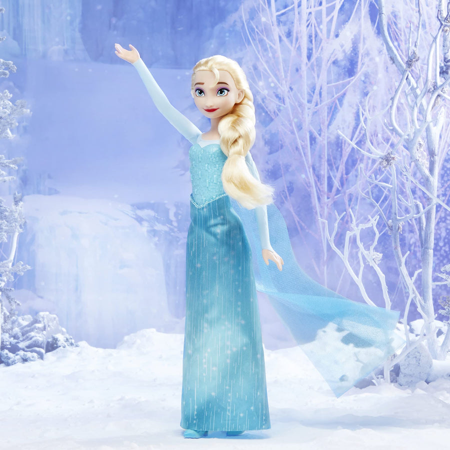 Disney Frozen Shimmer Elsa Fashion Doll, Skirt, Shoes, and Long Blonde Hair, Toy for Kids 3 Years Old and Up