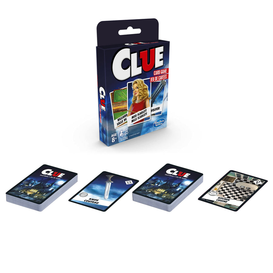 Hasbro Gaming Clue Card Game for Kids Ages 8 & Up, 3-4 Players Strategy Game