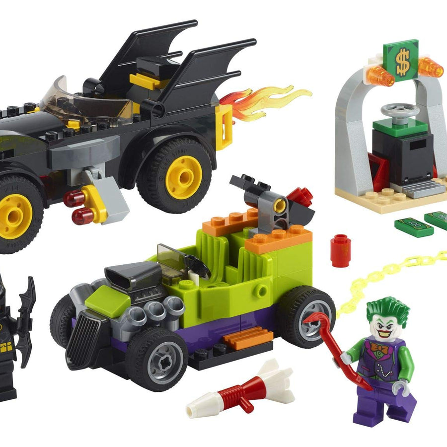 LEGO DC Batman: Batman vs. The Joker: Batmobile Chase 76180 Collectible Building Toy; Includes Batman, Batgirl and The Joker Minifigures Plus Buildable Batmobile and Hot Rod, New 2021 (136 Pieces)