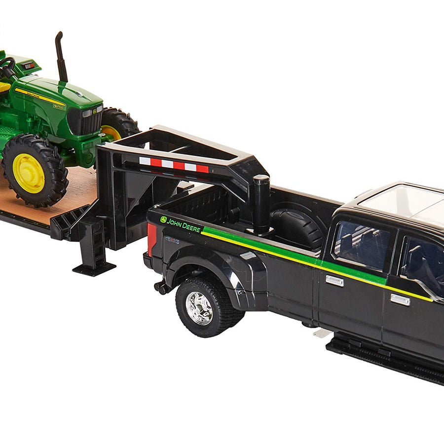 TOMY John Deere Tractor & Ford Pickup with Gooseneck Trailer