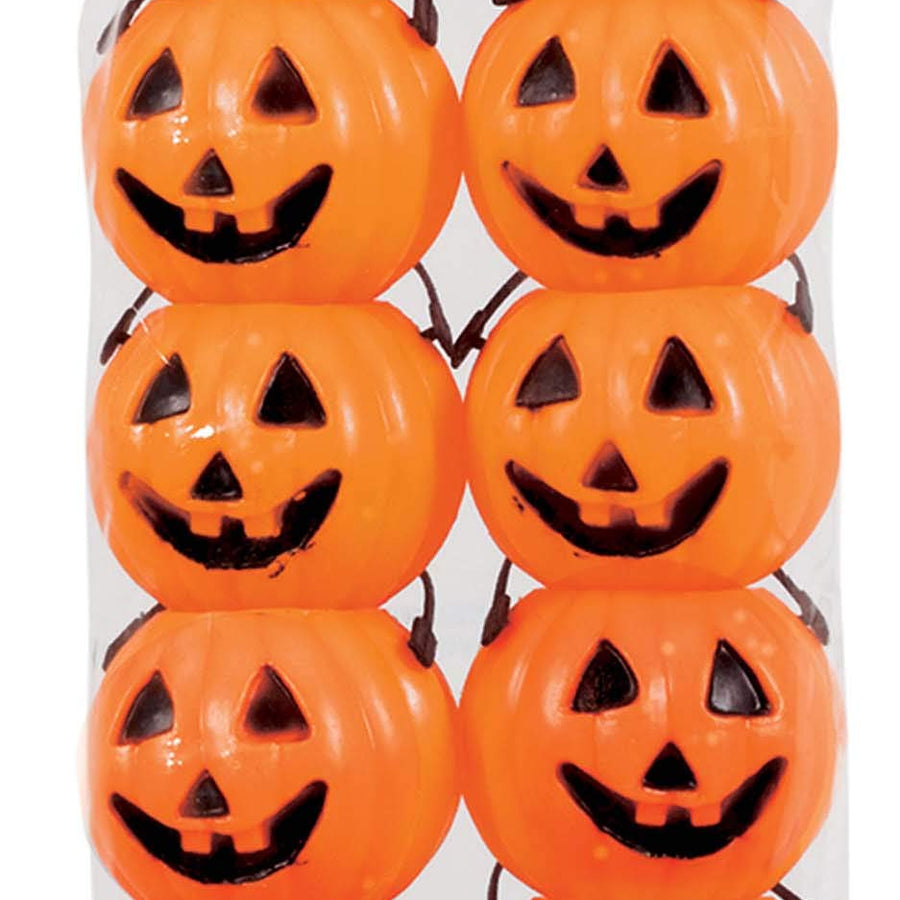 amscan Pumpkin Plastic Treat Pails,Orange,2 1/2"