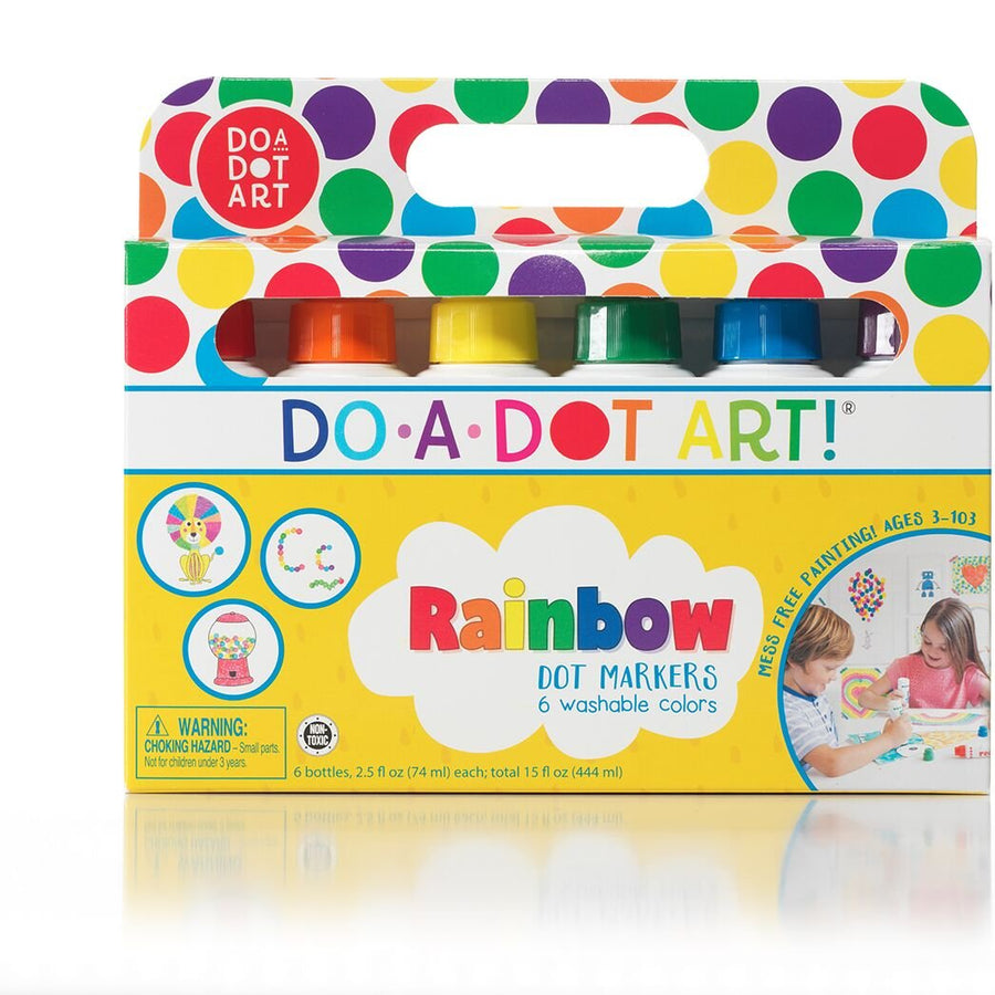 Do A Dot Art! Markers 6-Pack Rainbow Washable Paint Markers, The Original Dot Marker