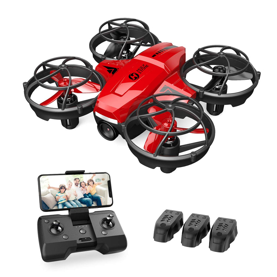 Holy Stone HS420 Mini Drone with HD FPV Camera for Kids Adults Beginners, Pocket RC Quadcopter with 3 Batteries, Toss to Launch, Gesture Selfie, Altitude Hold, Circle Fly, High Speed Rotation
