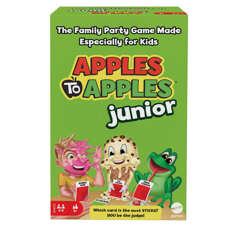 Mattel Apples to Apples Junior, The Game of Crazy Comparisons, Board Game with 504 Cards, Family Party Game Especially for Kids, Gift for Kid, Teen & Family Game Night Ages 9 Years & Older