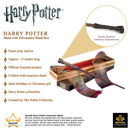 The Noble Collection Harry Potter Wand with Ollivanders Wand Box
