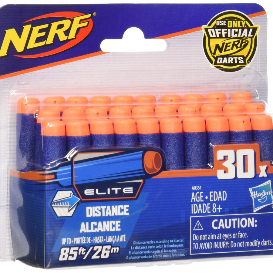 Nerf Darts 30 Pack Refill For Elite Blasters -- Official N-Strike Elite Darts -- For Kids, Teens, Adults , Blue