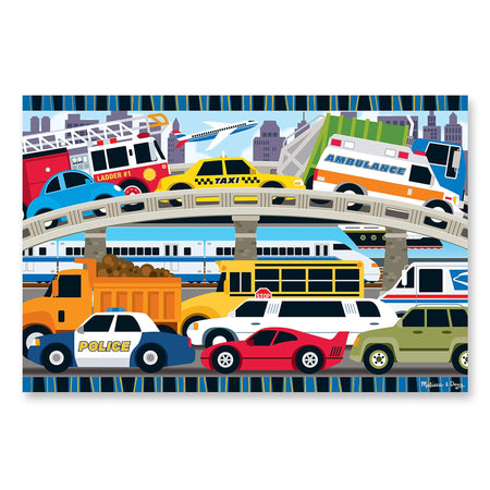 Melissa & Doug Traffic Jam Jumbo Jigsaw Floor Puzzle (24 pcs, 2 x 3 feet long)