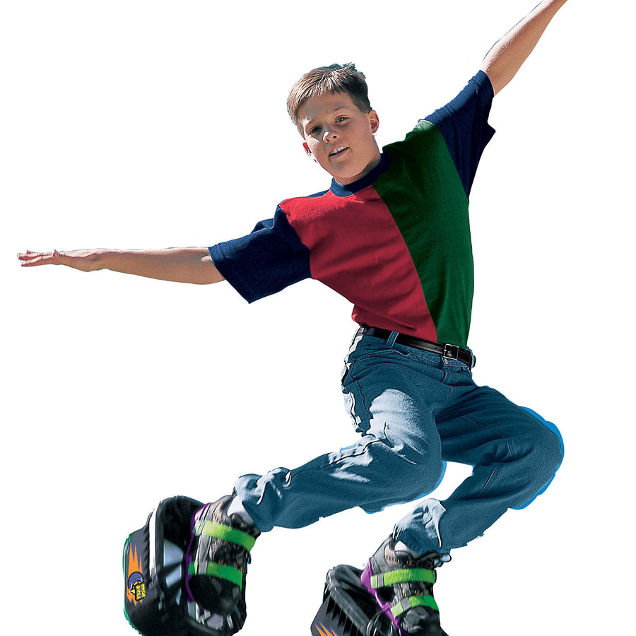 Big Time Toys Moon Shoes Bouncy Shoes, Mini Trampolines For your Feet, One Size, Black, New and improved, Bounce your way to fun, Very durable, No tool assembly, Athletic development, up to 160 lbs