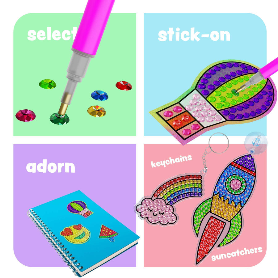 Gem Art, Kids Diamond Painting Kit - Big 5D Gems - Arts and Crafts for Kids, Girls and Boys Ages 6-12 - Gem Painting Kits - Best Tween Gift Ideas for Girls Crafts Age 4, 5, 6, 7, 8, 9, 10-12