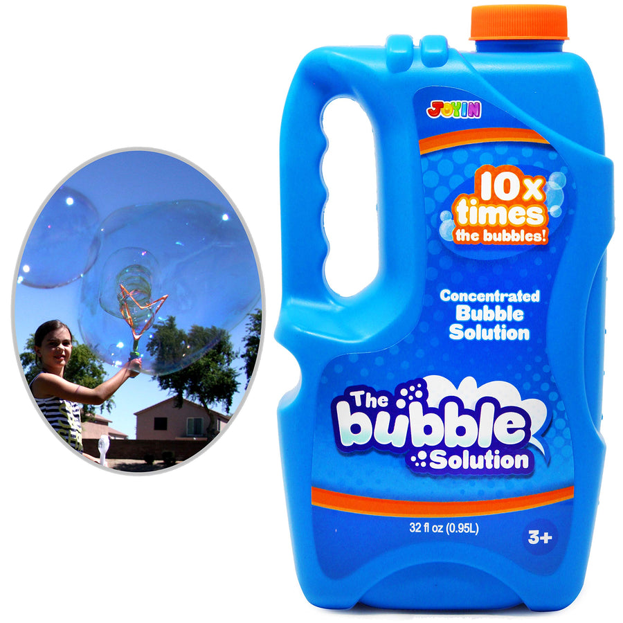 JOYIN 32 oz Bubble Solution Refills (up to 2.5 Gallon) BIG Bubble Solution, Bubble Concentrated for Bubble Machine, Bubble Juice refills