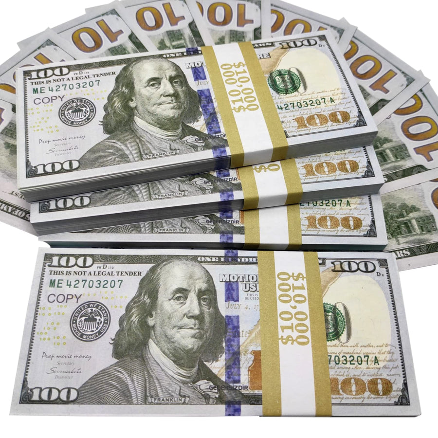 Fubago 100 pcs Movie Prop, Double-Sided Premium Realistic Printing for Movie, Party, Play Pretend and Teach Kids