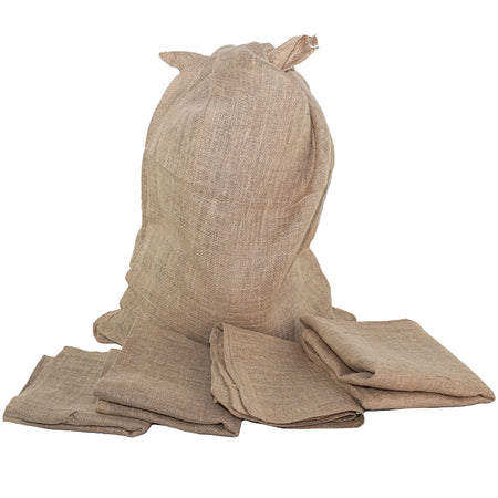 SGT KNOTS Burlap Bag - 24" x 40" Large Gunny Bags - 100% Biodegradable Reusable Food-Safe Sacks Perfect for Outdoor Games and Races Storing Vegetables and More Available in Single, 4, 6 and 8 Packs