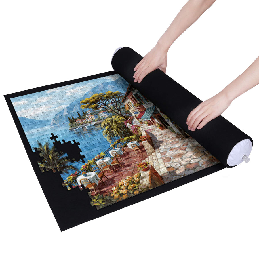 Becko Puzzle Mat Roll Up Puzzle Mats for Jigsaw Puzzles Puzzle Roll Up Mat Puzzle Keeper Puzzle Storage with Drawstring Storage Bag for Up to 1500 Pieces