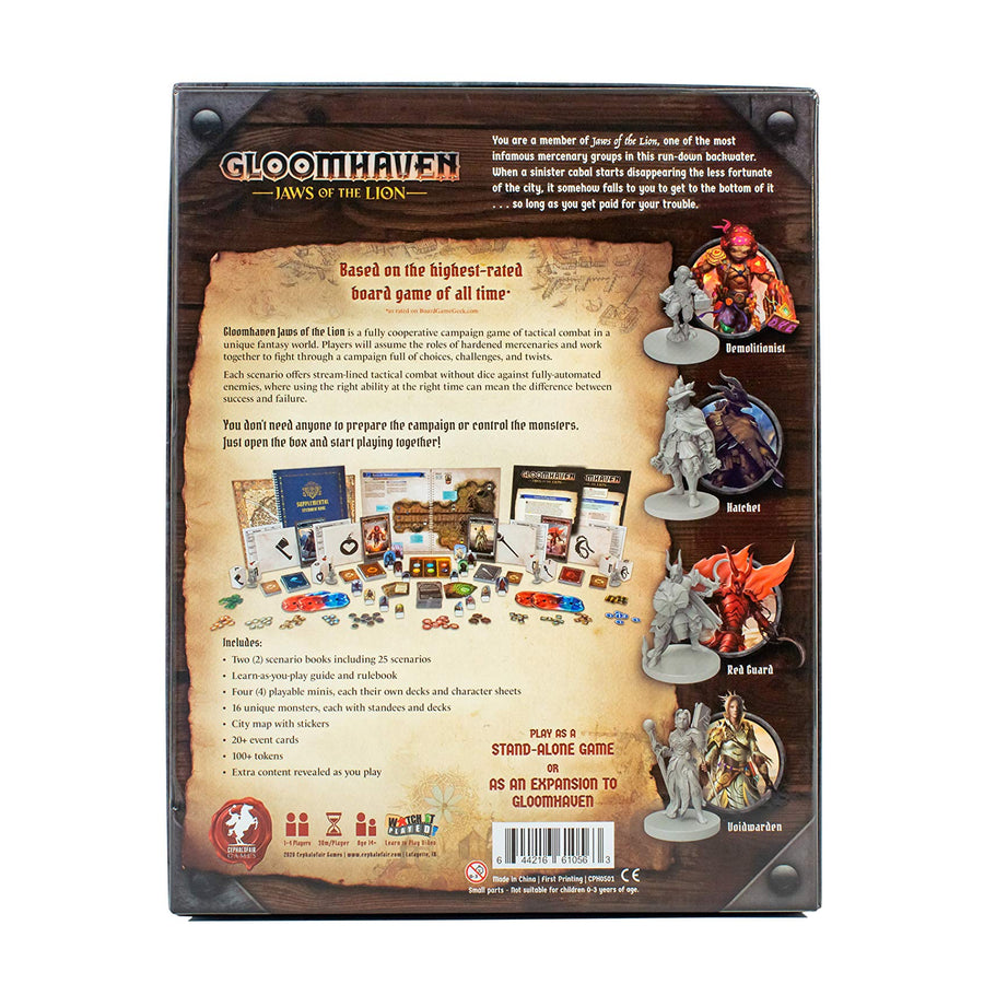 Cephalofair Games Gloomhaven: Jaws of The Lion Strategy Boxed Board Game for ages 12 & Up , Brown