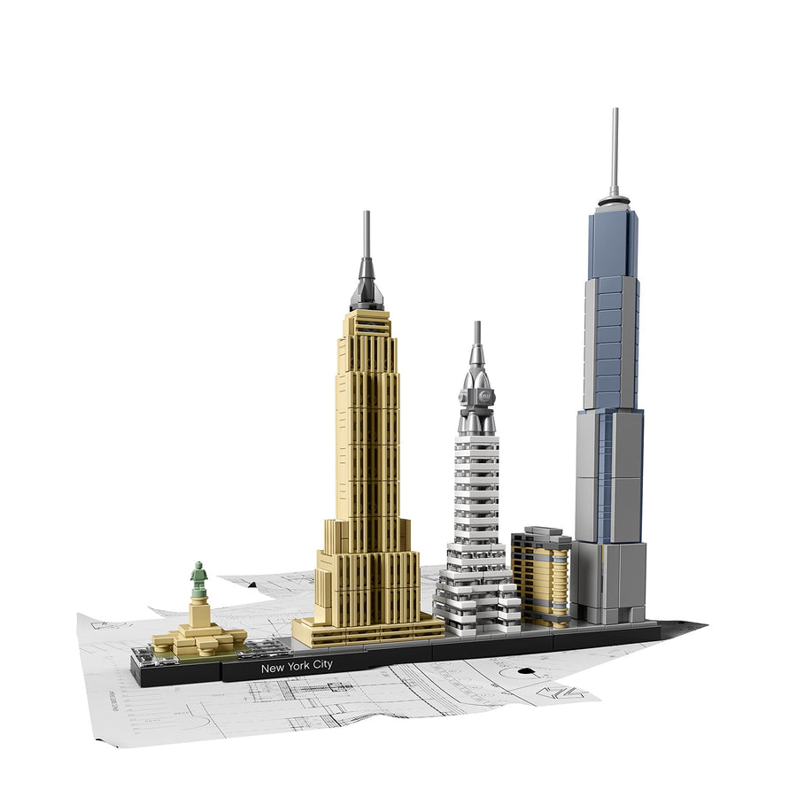 LEGO Architecture New York City 21028, Build It Yourself New York Skyline Model Kit for Adults and Kids (598 Pieces)