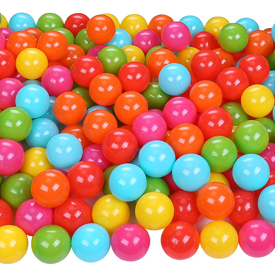 BalanceFrom 2.3-Inch Phthalate Free BPA Free Non-Toxic Crush Proof Play Balls Pit Balls- 6 Bright Colors in Reusable and Durable Storage Mesh Bag with Zipper