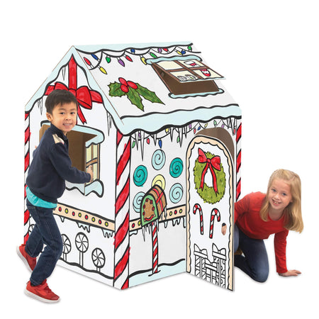 Bankers Box at Play Gingerbread Playhouse, Cardboard Playhouse and Craft Activity for Kids