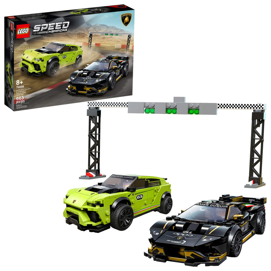 LEGO Speed Champions Lamborghini Urus ST-X and Lamborghini Huracán Super Trofeo EVO 76899 Building Kit (659 Pieces)