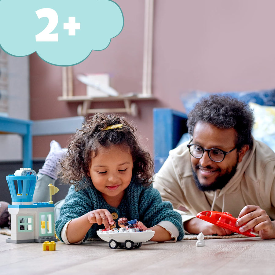 LEGO DUPLO Town Airplane & Airport 10961 Building Toy; Imaginative Playset for Kids; Great, Fun Gift for Toddlers; New 2021 (28 Pieces)