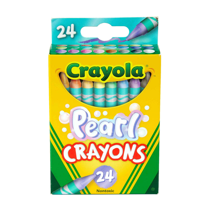 Crayola Pearl Crayons, Pearlescent Colors, 24Count Multi, 4.5" x 2.8" x 1.1"