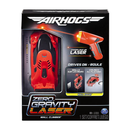 Air Hogs, Zero Gravity Laser, Laser-Guided Wall Racer, Wall Climbing Race Car, Red
