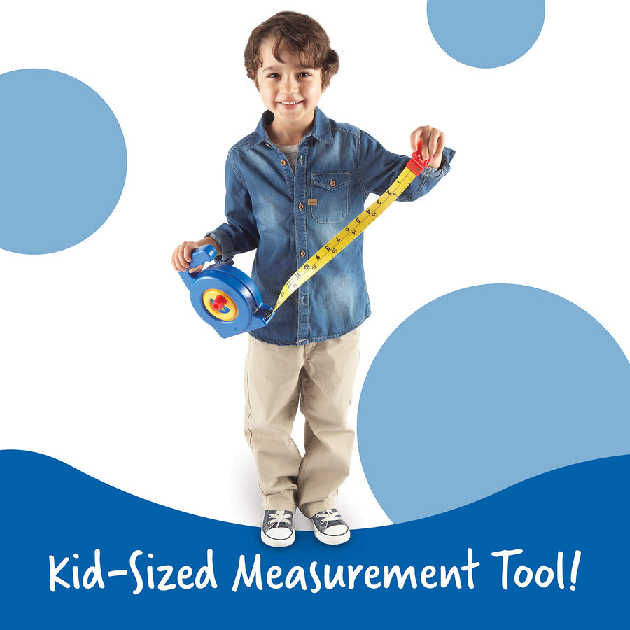 Learning Resources Play Tape Measure, 3 Feet Long, Kids Measuring Tape, Easy Grip, Construction Toys, Ages 3+