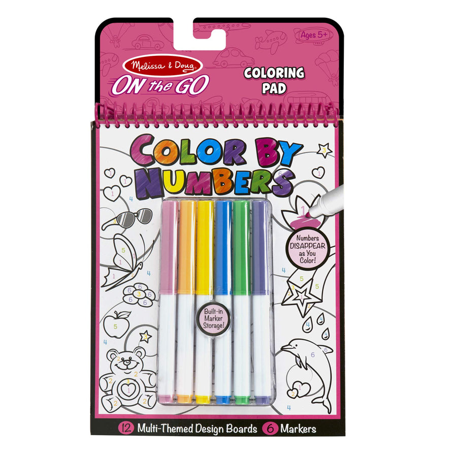 Melissa & Doug On the Go Color by Numbers Kids' Design Board - Unicorns, Ballet, Kittens, and More