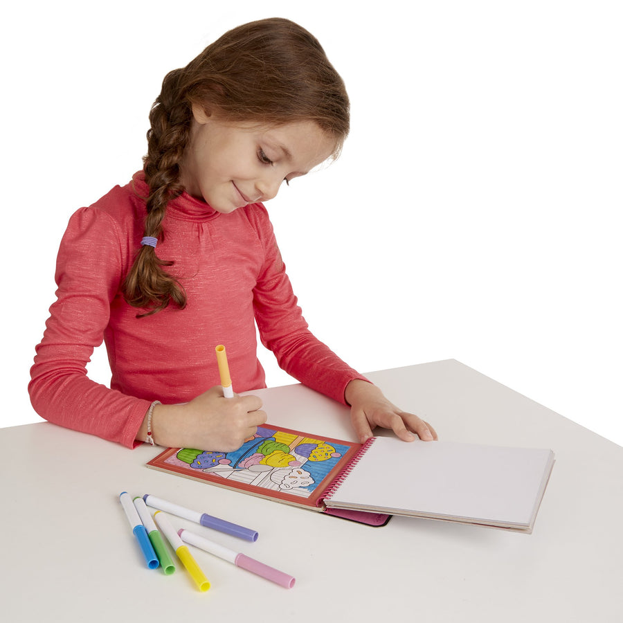 Melissa & Doug On the Go Color by Numbers Kids' Design Board - Unicorns, Ballet, Kittens, and More