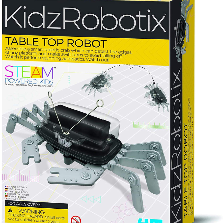 4M 5576 Table Top Robot - DIY Robotics Stem Toys, Engineering Edge Detector Gift for Kids & Teens, Boys & Girls (Packaging May Vary)