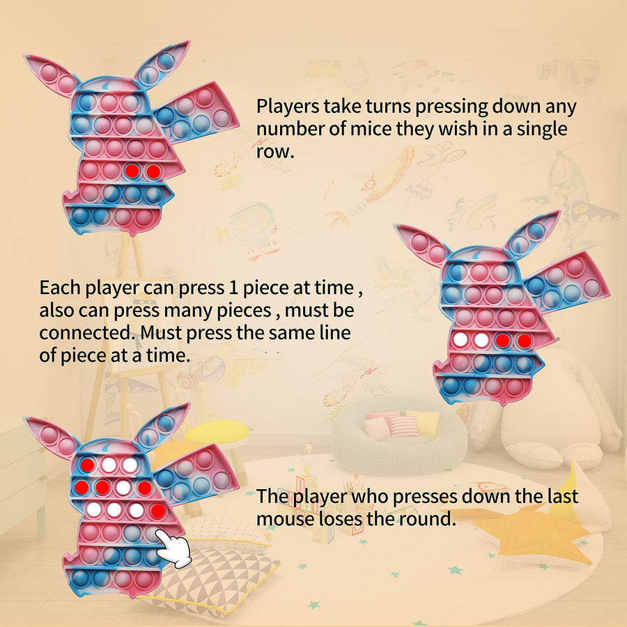 Tie Dye Push Pop Pop Fidget Sensory Toy, Popper Fidget Toy That Suitable for ADHD and Early Educational Toddler Baby, Mega Pop Fidgets for Girls and Kids (PKQ-Yellow)